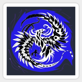 blue dark phoenix Sticker